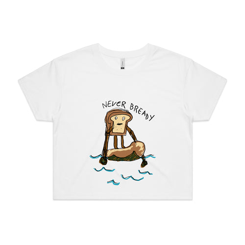 Never Bready Tee by Lonely Kids Club. All clothing from our T-shirts to our shorts and hoodies are ethically made, and printed packed and shipped from Sydney.