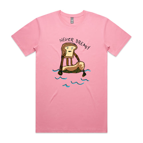 Never Bready Tee by Lonely Kids Club. All clothing from our T-shirts to our shorts and hoodies are ethically made, and printed packed and shipped from Sydney.