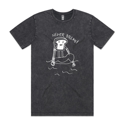 Never Bready Tee by Lonely Kids Club. All clothing from our T-shirts to our shorts and hoodies are ethically made, and printed packed and shipped from Sydney.