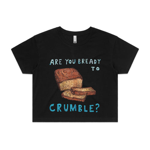 Bready To Crumble Tee by Lonely Kids Club. All clothing from our T-shirts to our shorts and hoodies are ethically made, and printed packed and shipped from Sydney.