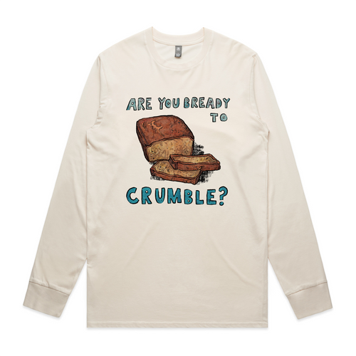 Bready To Crumble Tee by Lonely Kids Club. All clothing from our T-shirts to our shorts and hoodies are ethically made, and printed packed and shipped from Sydney.