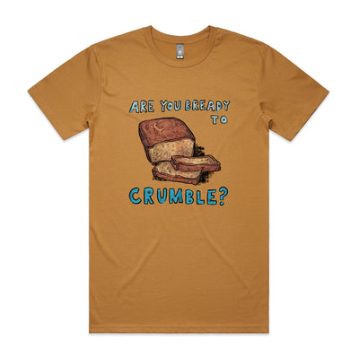 Bready To Crumble Tee by Lonely Kids Club. All clothing from our T-shirts to our shorts and hoodies are ethically made, and printed packed and shipped from Sydney.