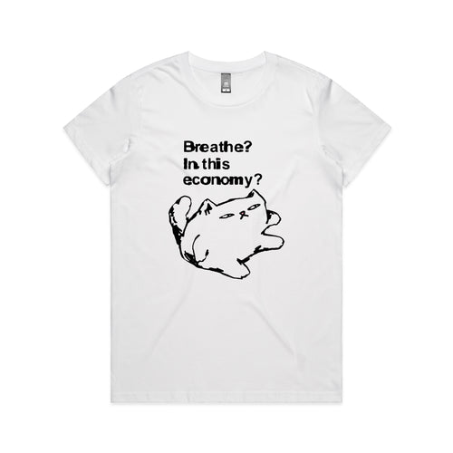 Breathe Cat Tee by Lonely Kids Club. All clothing from our T-shirts to our shorts and hoodies are ethically made, and printed packed and shipped from Sydney.