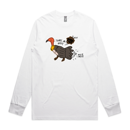 Brush Turkey Nest Tee by Lonely Kids Club. All clothing from our T-shirts to our shorts and hoodies are ethically made, and printed packed and shipped from Sydney.