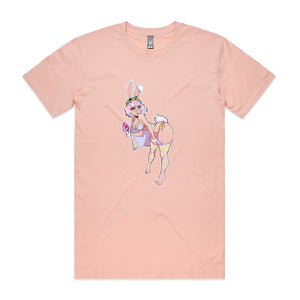 Bunny Girl Tee by Lonely Kids Club. All clothing from our T-shirts to our shorts and hoodies are ethically made, and printed packed and shipped from Sydney.
