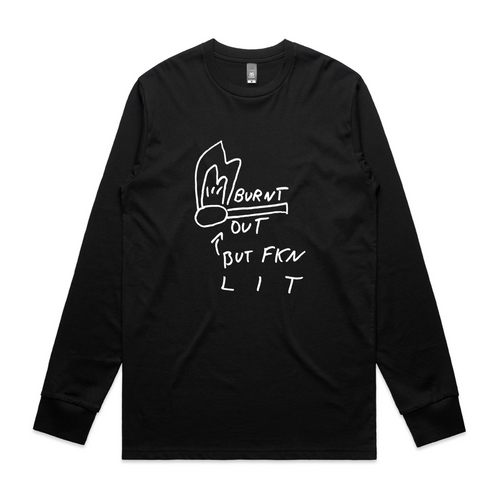 Burnt Out Tee by Lonely Kids Club. All clothing from our T-shirts to our shorts and hoodies are ethically made, and printed packed and shipped from Sydney.