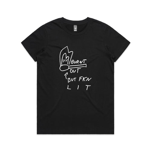 Burnt Out Tee by Lonely Kids Club. All clothing from our T-shirts to our shorts and hoodies are ethically made, and printed packed and shipped from Sydney.