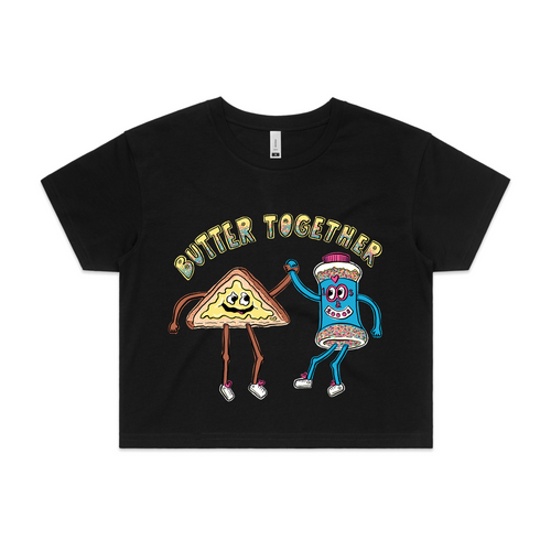Butter Together Tee by Lonely Kids Club. All clothing from our T-shirts to our shorts and hoodies are ethically made, and printed packed and shipped from Sydney.