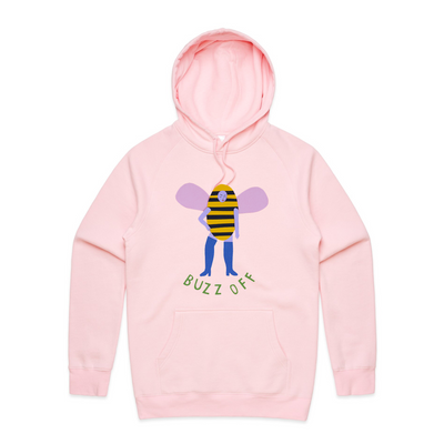 Buzz Off Hoodie by Lonely Kids Club. All clothing from our T-shirts to our shorts and hoodies are ethically made, and printed packed and shipped from Sydney.