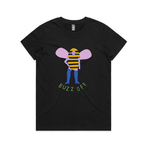 Buzz Off Tee by Lonely Kids Club. All clothing from our T-shirts to our shorts and hoodies are ethically made, and printed packed and shipped from Sydney.