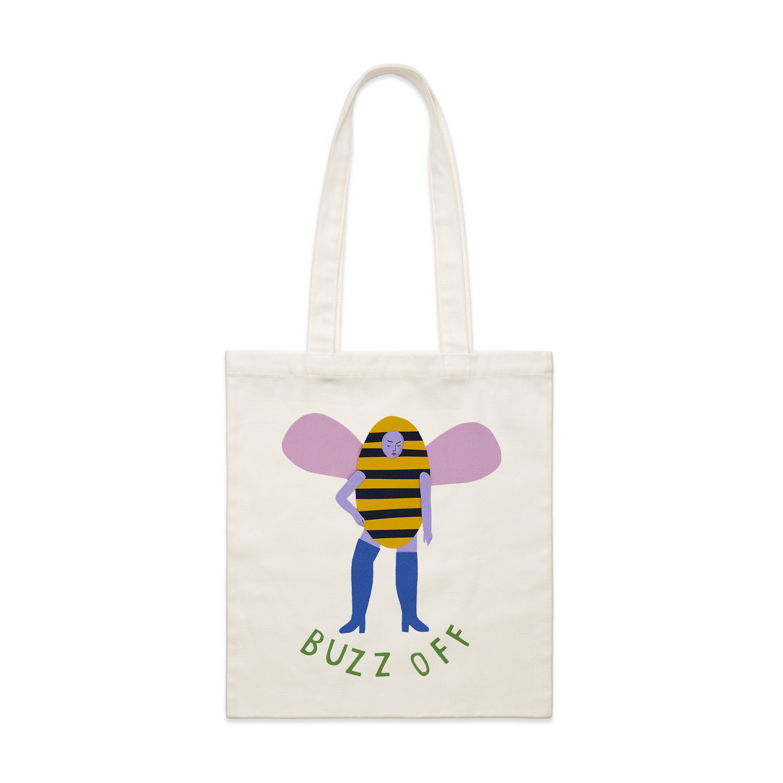 Buzz Off Tote by Lonely Kids Club. All clothing from our T-shirts to our shorts and hoodies are ethically made, and printed packed and shipped from Sydney.