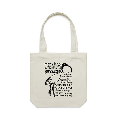 Career Opportunity Tote by Lonely Kids Club. All clothing from our T-shirts to our shorts and hoodies are ethically made, and printed packed and shipped from Sydney.