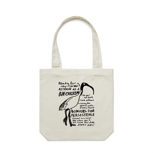Career Opportunity Tote by Lonely Kids Club. All clothing from our T-shirts to our shorts and hoodies are ethically made, and printed packed and shipped from Sydney.