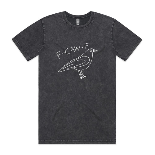 F-Caw-F Tee by Lonely Kids Club. All clothing from our T-shirts to our shorts and hoodies are ethically made, and printed packed and shipped from Sydney.