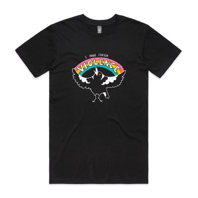 Chosen Violence Tee by Lonely Kids Club. All clothing from our T-shirts to our shorts and hoodies are ethically made, and printed packed and shipped from Sydney.