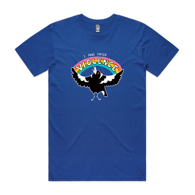 Chosen Violence Tee by Lonely Kids Club. All clothing from our T-shirts to our shorts and hoodies are ethically made, and printed packed and shipped from Sydney.