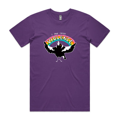 Chosen Violence Tee by Lonely Kids Club. All clothing from our T-shirts to our shorts and hoodies are ethically made, and printed packed and shipped from Sydney.