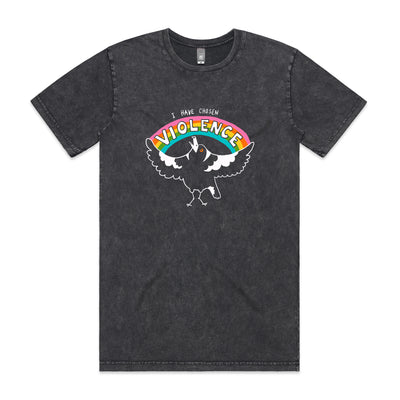 Chosen Violence Tee by Lonely Kids Club. All clothing from our T-shirts to our shorts and hoodies are ethically made, and printed packed and shipped from Sydney.
