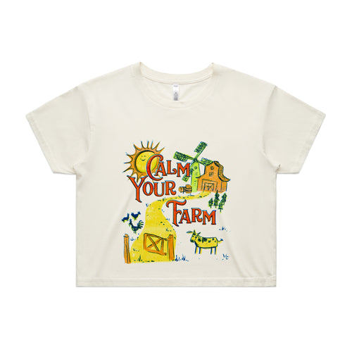 Calm Your Farm Tee by Lonely Kids Club. All clothing from our T-shirts to our shorts and hoodies are ethically made, and printed packed and shipped from Sydney.