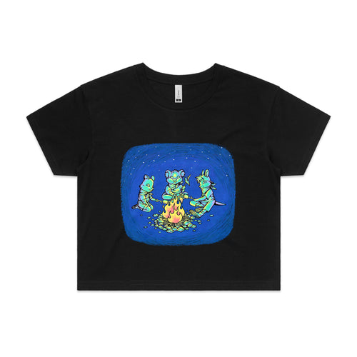 Happy Campers Tee by Lonely Kids Club. All clothing from our T-shirts to our shorts and hoodies are ethically made, and printed packed and shipped from Sydney.