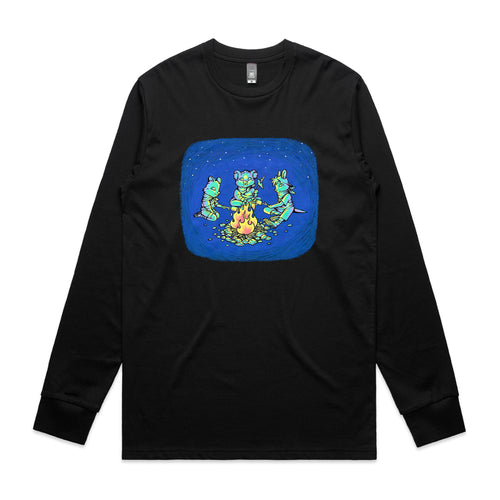 Happy Campers Tee by Lonely Kids Club. All clothing from our T-shirts to our shorts and hoodies are ethically made, and printed packed and shipped from Sydney.