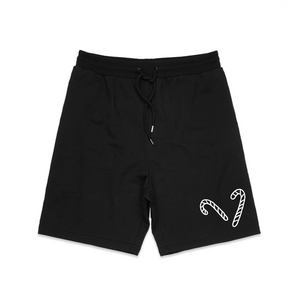 Candy Canes Shorts by Lonely Kids Club. All clothing from our T-shirts to our shorts and hoodies are ethically made, and printed packed and shipped from Sydney.