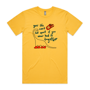 Can't Fall Apart Tee by Lonely Kids Club. All clothing from our T-shirts to our shorts and hoodies are ethically made, and printed packed and shipped from Sydney.