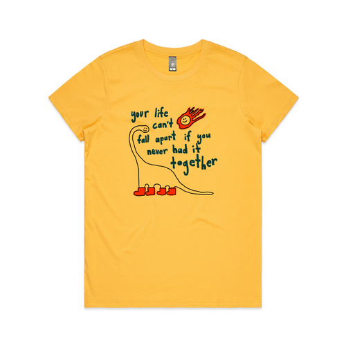 Can't Fall Apart Tee by Lonely Kids Club. All clothing from our T-shirts to our shorts and hoodies are ethically made, and printed packed and shipped from Sydney.