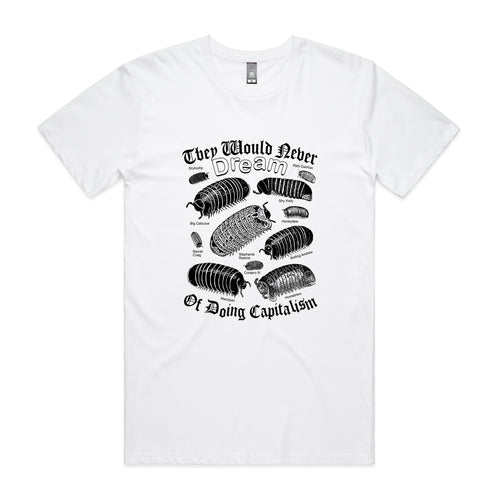 Capitalism Tee by Lonely Kids Club. All clothing from our T-shirts to our shorts and hoodies are ethically made, and printed packed and shipped from Sydney.