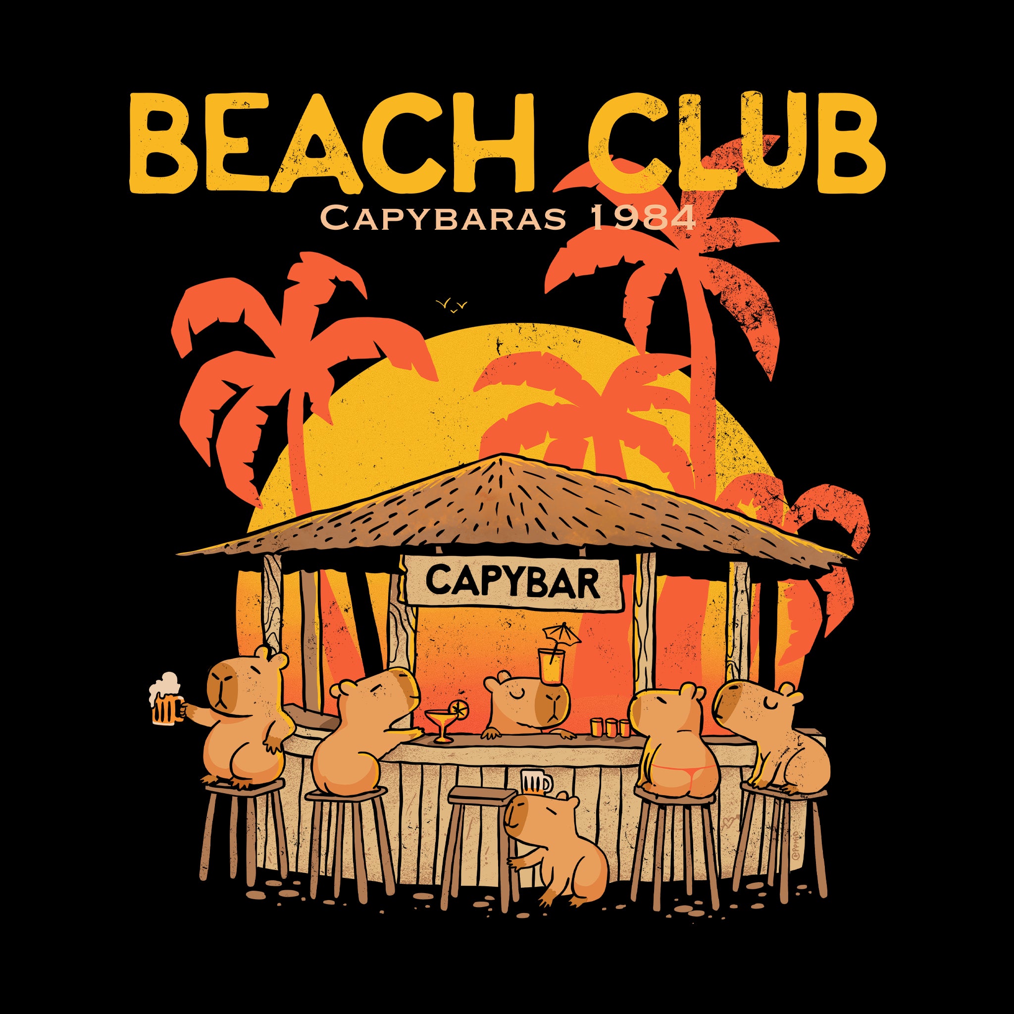 Capybara Beach House Tee