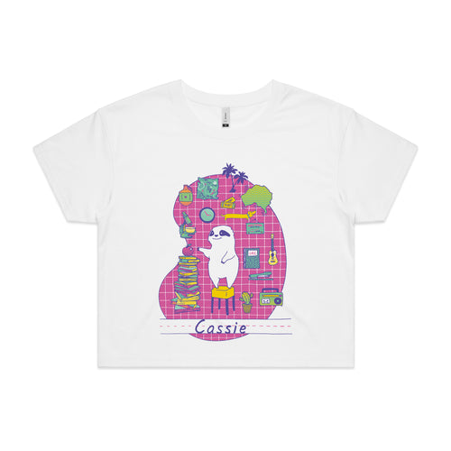 Cassie Hobbies Tee by Lonely Kids Club. All clothing from our T-shirts to our shorts and hoodies are ethically made, and printed packed and shipped from Sydney.
