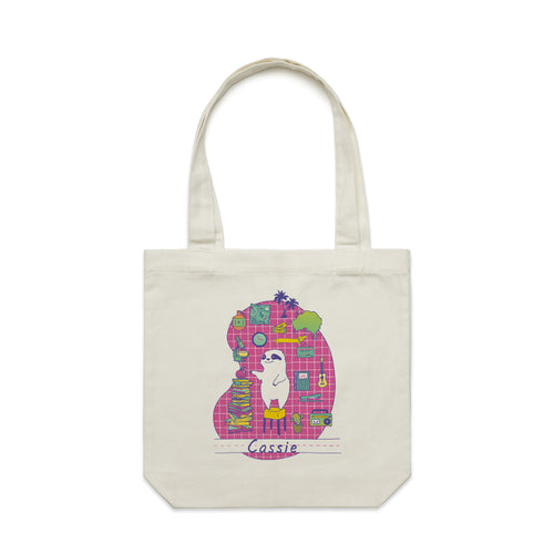 Cassie Hobbies Tote by Lonely Kids Club. All clothing from our T-shirts to our shorts and hoodies are ethically made, and printed packed and shipped from Sydney.