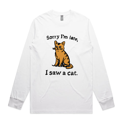 I Saw A Cat Tee by Lonely Kids Club. All clothing from our T-shirts to our shorts and hoodies are ethically made, and printed packed and shipped from Sydney.