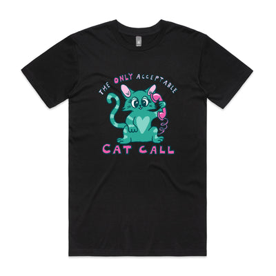 Cat Call Tee by Lonely Kids Club. All clothing from our T-shirts to our shorts and hoodies are ethically made, and printed packed and shipped from Sydney.