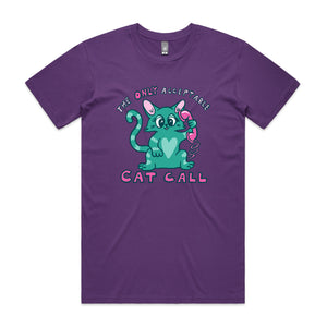 Cat Call Tee by Lonely Kids Club. All clothing from our T-shirts to our shorts and hoodies are ethically made, and printed packed and shipped from Sydney.