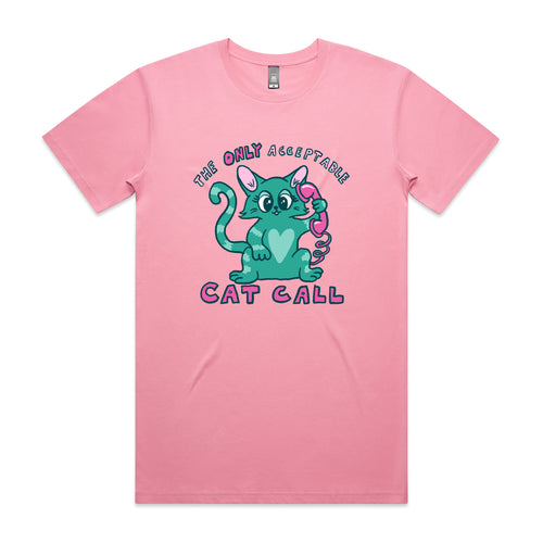 Cat Call Tee by Lonely Kids Club. All clothing from our T-shirts to our shorts and hoodies are ethically made, and printed packed and shipped from Sydney.