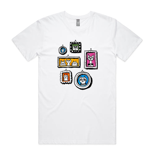 Cat Collection Tee by Lonely Kids Club. All clothing from our T-shirts to our shorts and hoodies are ethically made, and printed packed and shipped from Sydney.