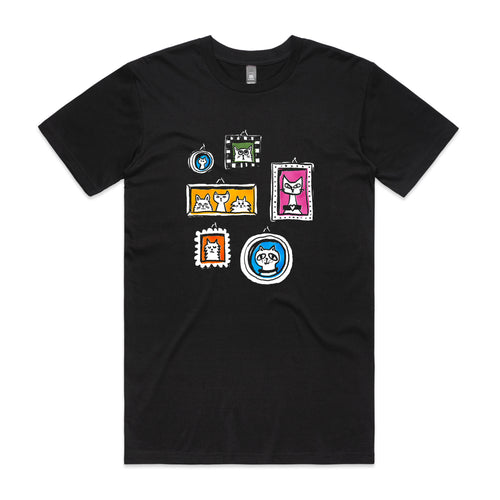 Cat Collection Tee by Lonely Kids Club. All clothing from our T-shirts to our shorts and hoodies are ethically made, and printed packed and shipped from Sydney.