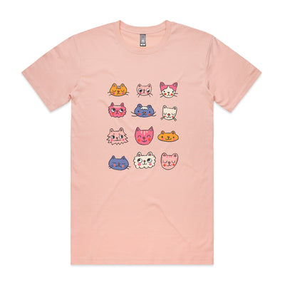 Cat Collection Tee by Lonely Kids Club. All clothing from our T-shirts to our shorts and hoodies are ethically made, and printed packed and shipped from Sydney.