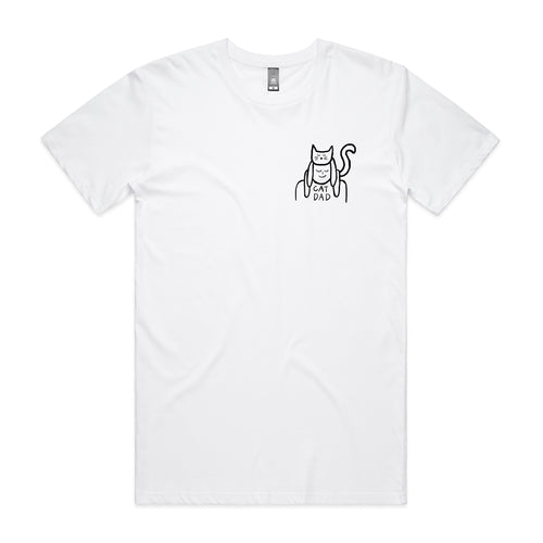 Cat Dad Tee by Lonely Kids Club. All clothing from our T-shirts to our shorts and hoodies are ethically made, and printed packed and shipped from Sydney.