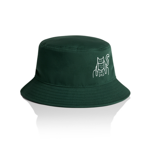 Cat Dad Bucket Hat by Lonely Kids Club. All clothing from our T-shirts to our shorts and hoodies are ethically made, and printed packed and shipped from Sydney.