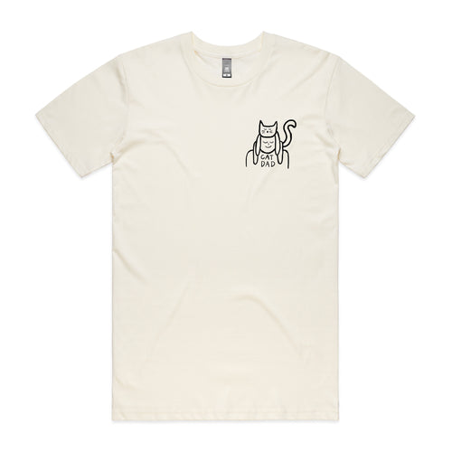 Cat Dad Tee by Lonely Kids Club. All clothing from our T-shirts to our shorts and hoodies are ethically made, and printed packed and shipped from Sydney.