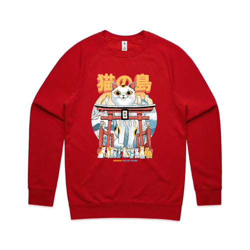Cat Island Jumper by Lonely Kids Club. All clothing from our T-shirts to our shorts and hoodies are ethically made, and printed packed and shipped from Sydney.