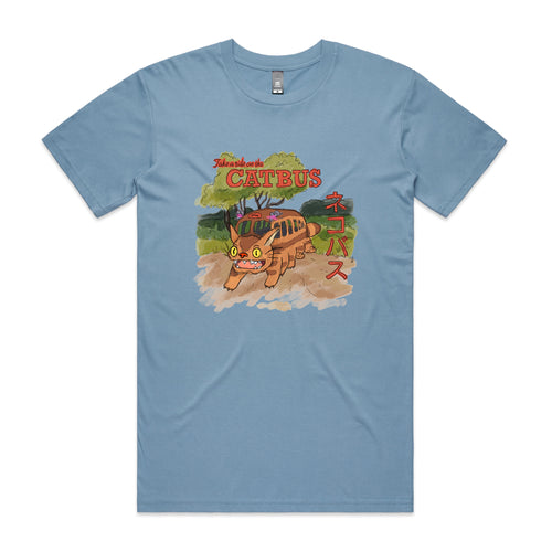 Catbus Tee by Lonely Kids Club. All clothing from our T-shirts to our shorts and hoodies are ethically made, and printed packed and shipped from Sydney.