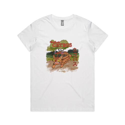 Catbus Tee by Lonely Kids Club. All clothing from our T-shirts to our shorts and hoodies are ethically made, and printed packed and shipped from Sydney.