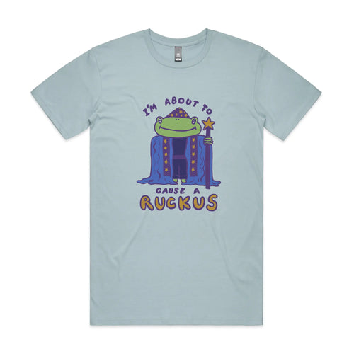 Cause A Ruckus Tee by Lonely Kids Club. All clothing from our T-shirts to our shorts and hoodies are ethically made, and printed packed and shipped from Sydney.