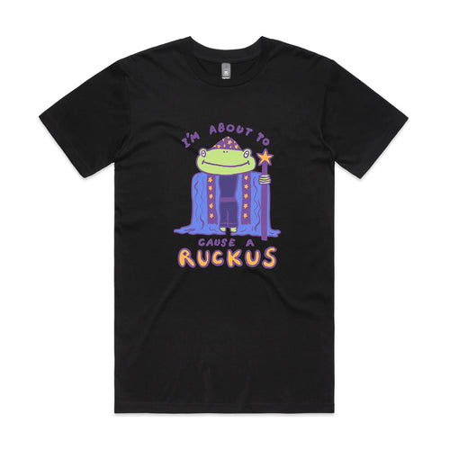 Cause A Ruckus Tee by Lonely Kids Club. All clothing from our T-shirts to our shorts and hoodies are ethically made, and printed packed and shipped from Sydney.