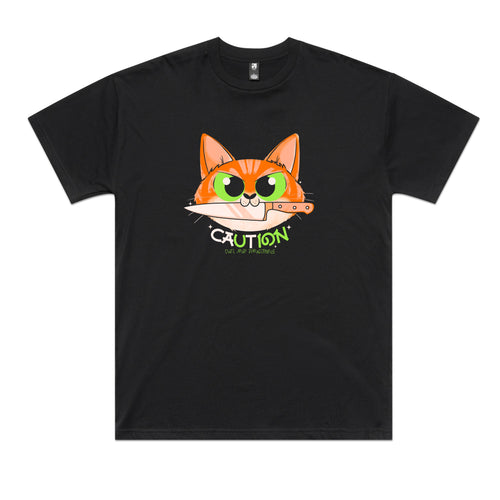 Caution Tee by Lonely Kids Club. All clothing from our T-shirts to our shorts and hoodies are ethically made, and printed packed and shipped from Sydney.