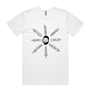 Cease & Desist Tee by Lonely Kids Club. All clothing from our T-shirts to our shorts and hoodies are ethically made, and printed packed and shipped from Sydney.