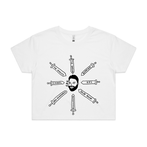 Cease & Desist Tee by Lonely Kids Club. All clothing from our T-shirts to our shorts and hoodies are ethically made, and printed packed and shipped from Sydney.
